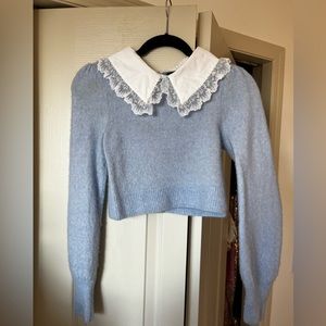 Gorgeous Majorelle Knit Collared Top